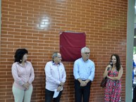 O reitor Eurico Lôbo e a superintendente da Sinfra, Nélia Calado inauguram novo espaço na Foufal