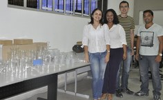Integrantes da equipe de compras - Raissa Cavalcante, Ana Paula Santos, Daniell Pontes e Sócrates Aragão