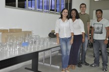 Integrantes da equipe de compras - Raissa Cavalcante, Ana Paula Santos, Daniell Pontes e Sócrates Aragão