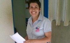 Edvânia Araújo veio aprender o alfabeto cirílico