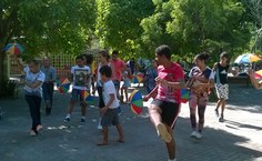 O frevo atraiu adultos e crianças