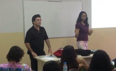 Manuel Henrique e Keila Oliveira ministram o curso de mídias digitais