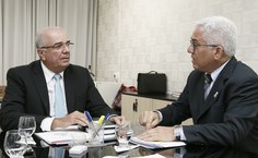 Reitor Eurico Lôbo com o secretário Fábio Farias