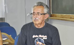 Senhor Sebastião Pereira, pai de uma das vítimas homenageadas pelo Bosque