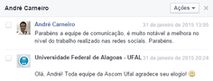 Comunicação da Ufal é elogiada no Facebook