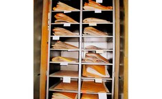 Armário do herbário ilustrando o armazenamento das exsicatas