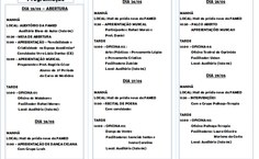 Programação do evento