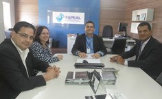 João Vicente, Rachel Rocha, Fábio Guedes e o chefe de gabinete da Fapeal, Rômulo Batista Lima