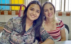 Mayara Pereira e Caroline Machado, estagiárias de Serviço Social do NDI
