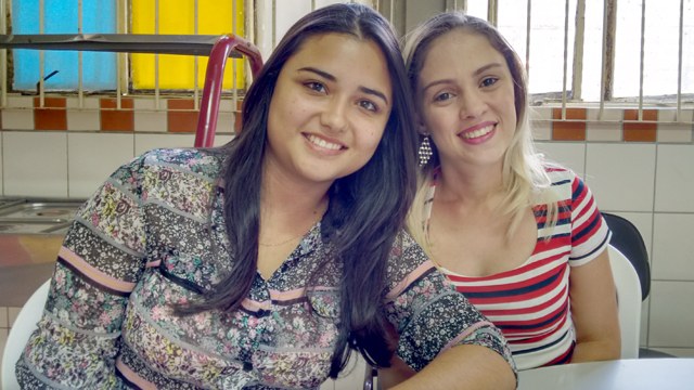 Mayara Pereira e Caroline Machado, estagiárias de Serviço Social do NDI
