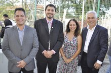 Secretário Pablo Viana, diretor do NTI, Alan Pedro, superintendente Nélia Callado e o reitor Eurico Lôbo