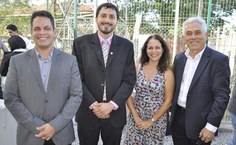 Secretário Pablo Viana, diretor do NTI, Alan Pedro, superintendente Nélia Callado e o reitor Eurico Lôbo