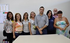 O pró-reitor Pedro Nelson e Daniel Celestino, com suas equipes