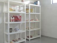 Sala de armazenamento de alimentos secos