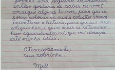 Carta da Mell encaminhada para a tia que deu início à campanha