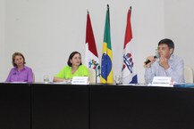 Os candidatos Valéria Correia, Rachel Rocha e Márcio Barboza