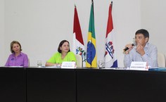 Os candidatos Valéria Correia, Rachel Rocha e Márcio Barboza
