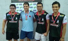 Integrantes da equipe do tênis de mesa