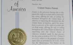 Documento da patente concedida por instituto americano