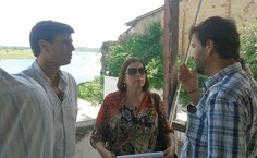 Prefeito Marcius Beltrão e a vice-reitora Rachel Rocha em viisita ao imóvel onde será instalado o Museo do Rio