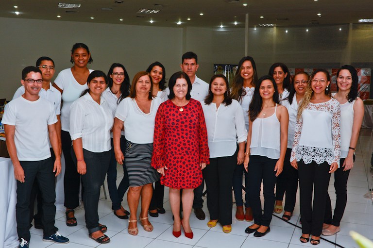 Equipe da Edufal no lançamento da  7ª Bienal Internacional do Livro de Alagoas
