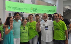 Rachel Rocha e José Carlos comemoraram a aceitação da chapa pela comunidade universitária