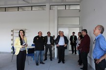 Equipe da gestão em visita às instalações do novo prédio