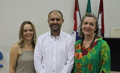 Professores Neiza Fumes, Pedro Ferreira e Chrystiane Toscano