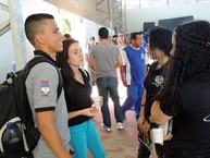 José Caio de Melo, Jennifer Ferreira, Luana Agra e Jéssica Ferreira estão participando da primeira consulta para escolha da nova gestão da Ufal