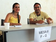 Rodrigo e Maísa são mesários voluntários