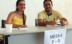 Rodrigo e Maísa são mesários voluntários