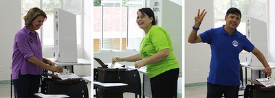 Os três candidatos votaram pela manhã, no Campus A.C. Simões, em Maceió