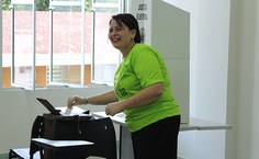 A candidata Rachel Rocha