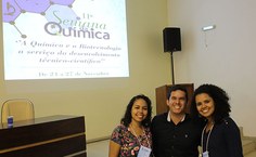 Débora Olímpio, Jorge de Lima e Aline Felix, organizadores do evento