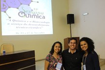 Débora Olímpio, Jorge de Lima e Aline Felix, organizadores do evento