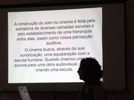 Tide Borges enfatizou, em palestra, a necessidade de pensar o som no Cinema