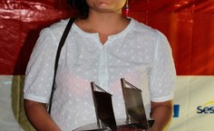 Laís Araújo ganhou na categoria de melhor documentário com o curta Cidade Líquida (Foto Ana Paula Pontes)