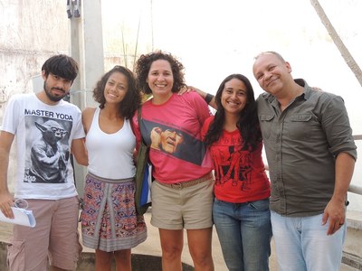 Entre os pesquisadores Tiago Araújo, Beatriz Vilela, Roseane Monteiro e Cícero Rogério, a professora Ana Flávia Ferraz propôs a criação de um grupo de estudos em cinema