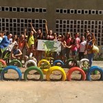 Coletivo Jovem revitaliza fachada do Centro de Educação