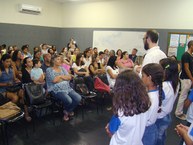 Pais e professores lotaram sala do Corufal, no Espaço Cultural, para prestigiar as crianças