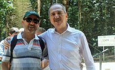 Rovberto Lyra com o ex-ministro de Ciência e Tecnologia, Aldo Rebelo, na inauguração da Torre