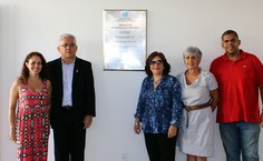 Nélia Callado, Eurico Lôbo, Ruth Vasconcelos, Sílvia Cardeal e Carlos Henrique Calixto em descerramento de placa da RUA