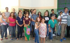 Estudantes e equipe técnica prestigiaram a solenidade