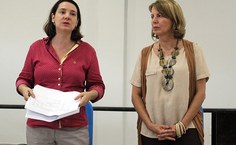 Ao lado da reitora Valéria Correia, a pró-reitora Estudantil, Analice Dantas diz que estudantes terão acompanhamento psicopedagógico