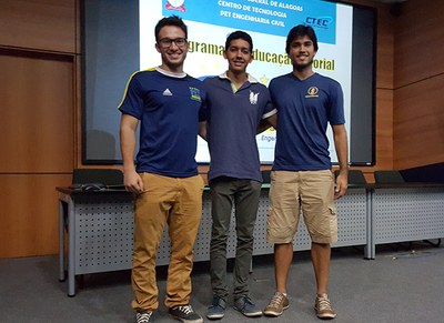 Rodrigo Perdigão, Vinicius Henrique e Victor Raphael do PET Engenharia