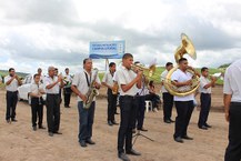 Cerimônia de doação do terreno teve a participação de banda de música da cidade