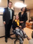 A reitora Valéria Correia com os pró reitores Flávio Domingos (Proginst) e Sandra Regina da Paz (Prograd)