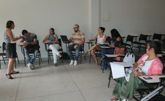 Servidores da Proest durante o curso de políticas afirmativas
