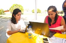 Equipe deu orientações durante a tarde