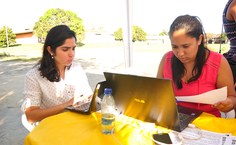 Equipe deu orientações durante a tarde